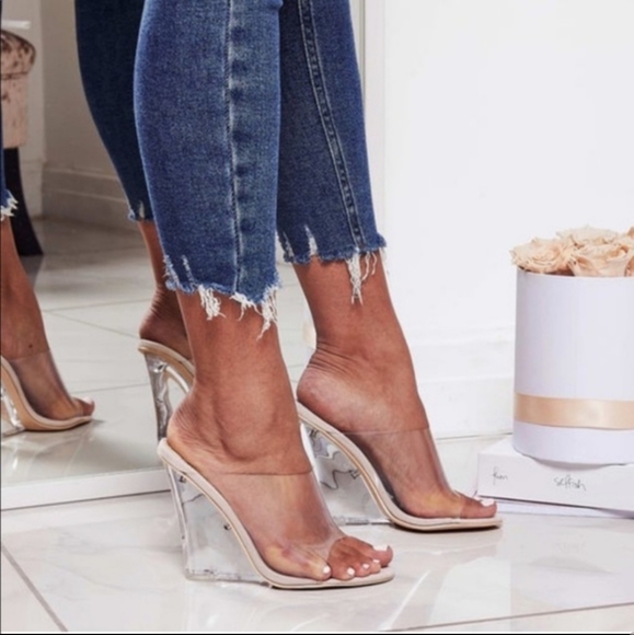 🔥🔥 Firm Clear PVC Wedge Mule - Picture 2 of 8